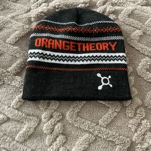 Orangetheory Black and Orange Knit Beanie